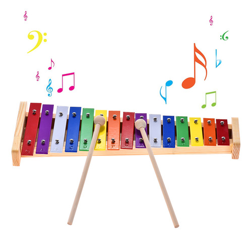 Instrumento Glockenspiel: Xilófono Educativo Para Niños, Col
