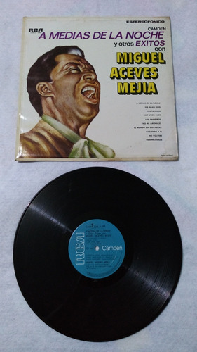 A Medias De La Noche Miguel Aceves Mejía Lp Vinil 1969