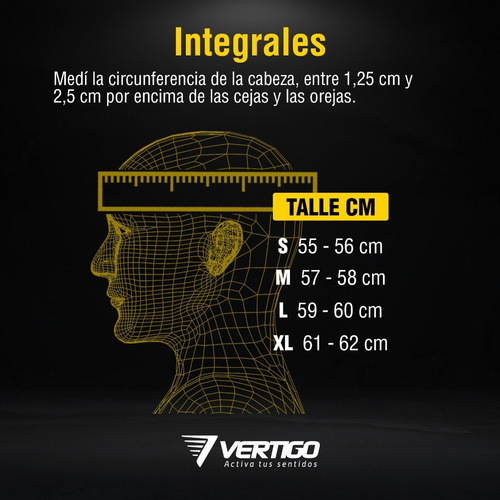 Imagen 4 de 5 de Casco Moto Vertigo Dominium + Visor Repuesto. Tienda Oficial
