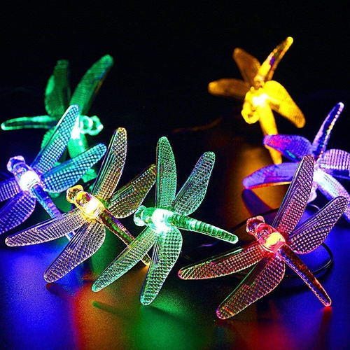 Dragonfly Solar String Lights, 30 Led 21ft 8 Modos De E...