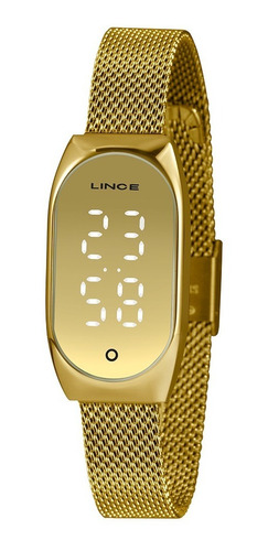 # Relogio Lince Feminino Dourado Tela Led Espelhada Digital