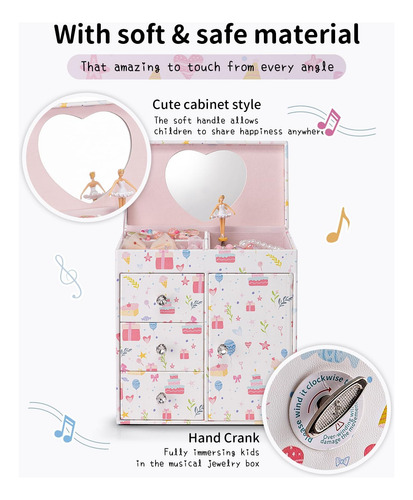 Joyero Musical Vlando Para Ninas, Caja De Musica Grande P...