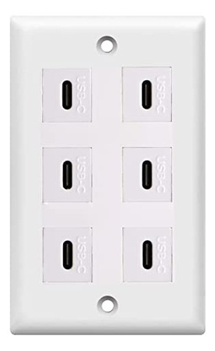 Motong 6 Puertos Cargador De Pared Usb Tipo C Placa De Enchu