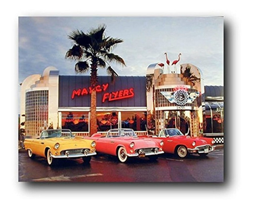 1955 1956 1957 ford Thunderbirds Clásico Car Decor Art Print