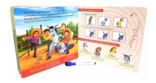 Imagen 4 de 7 de Libro Pizarra Mágica El Mundo Mágico De Las Fábulas 3-5 Años