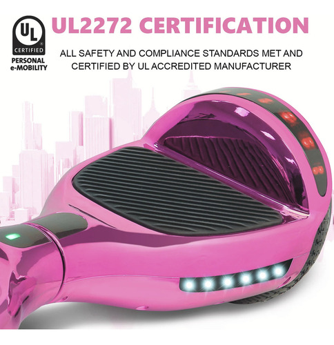 Skate eléctrico hoverboard Rawrr Lite infinity 2023 Rosa 17.7 cm