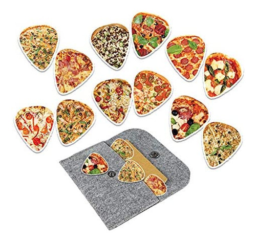 Púas Para Guitarra Creanoso Pizza (paquete De 12) - Regalos 