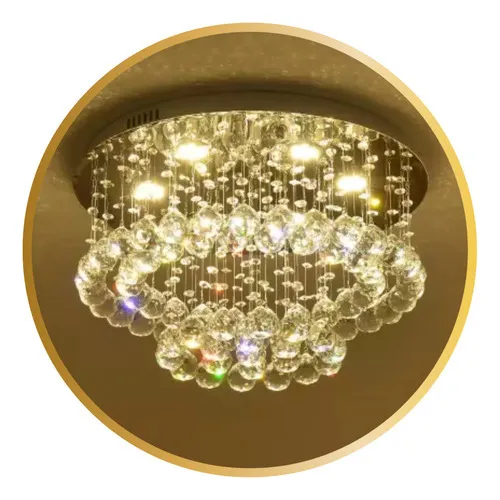 Lustre Redondo Em Cristal Verdadeiro Para Sala, Quarto Menor preço em Lustre Redondo Em Cristal Verdadeiro Para Sala, Quarto