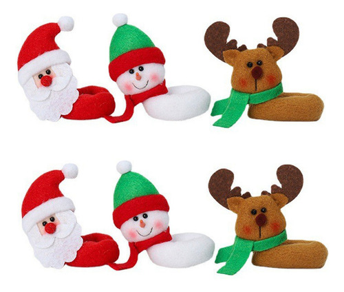 Bbb Copa Vino Navidad Abrazando A Papá Noel Decoración