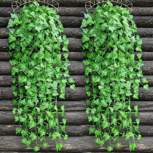 Hojas De Hiedra Artificial Plantas Falsas Decor De Vid 24pzs