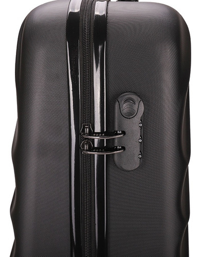 Valija Abs 20 Cabina Negra C/ondas Ruedas Dobles Bossi