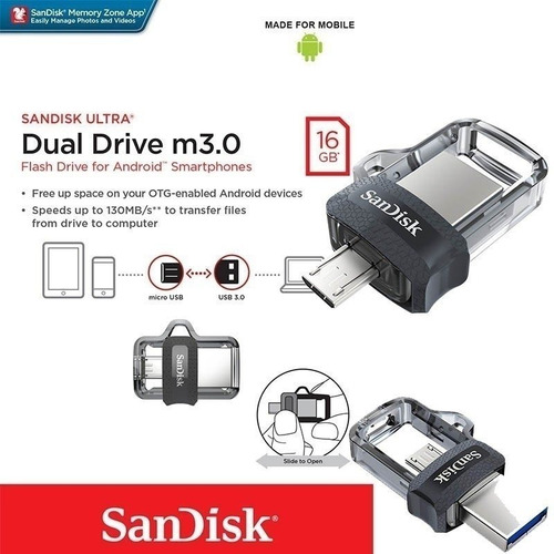 Pendrive 16gb Sandisk Unidad Dual 3.0 Ultra Otg | Smartwin
