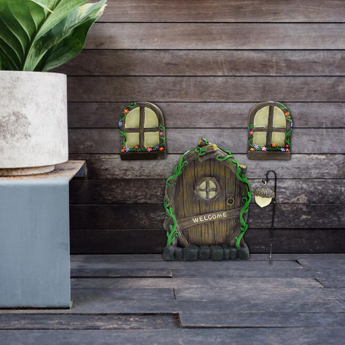 Nueva Resina Artesanía Elfos Luminosos Puertas Y Ventanas Ad Nueva Resina Artesanía Elfos Luminosos Puertas Y Ventanas Ad
