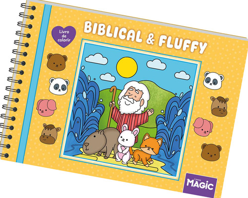Livro De Colorir Biblical And Fluffy Capa Dura Editora Magic