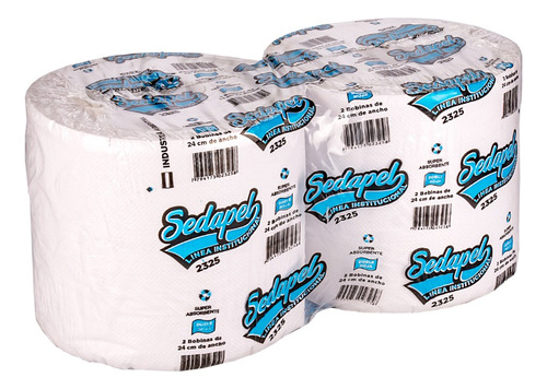 Papel Tissue  Blanco Doble Hoja (25cm*400)    X 2 Rollos