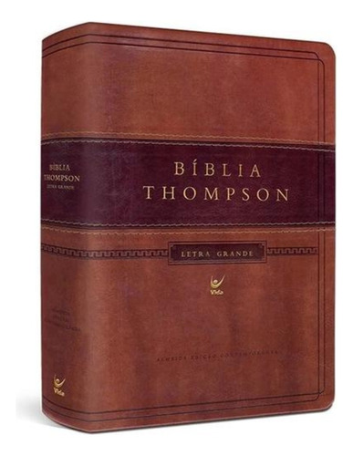 Bíblia De Estudo Thompson Letra Grande Marrom Claro / Escuro
