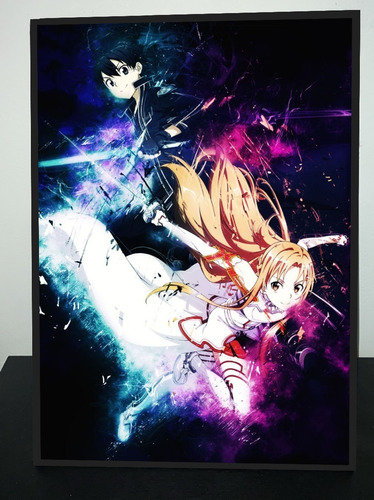 Cuadro Anime Sword Art Online 31x43 Madera