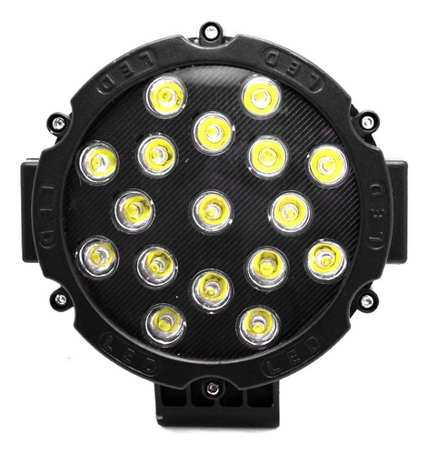 Faro Caminero Auxiliar Redondo Led 182x82 17 Led 51w 12/24v