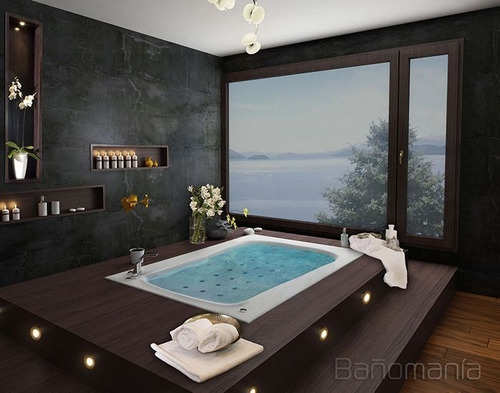 Bañera Isla Exenta 172 X 76 X 60 Acrilico Blanca Desborde