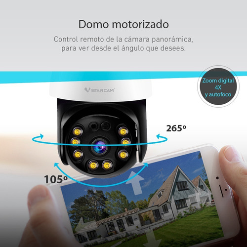 Imagen 3 de 10 de Camara Ip Exterior Wifi Domo Seguridad Inalambrica 1080p Hd