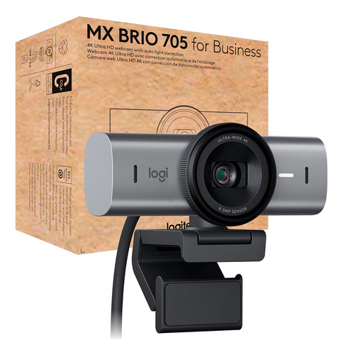 Camara Web Logitech Mx Brio 705 Empresarial 4k 60fps Usb