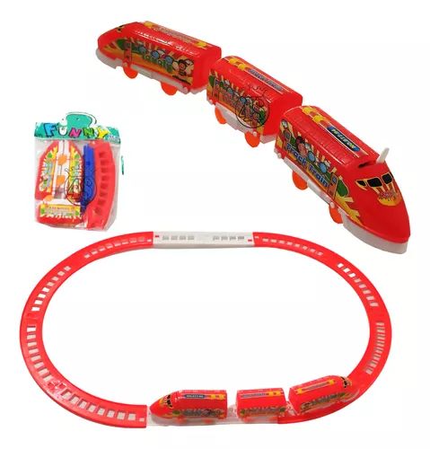 Trem Brinquedo Locomotiva Trenzinho Infantil Vermelho