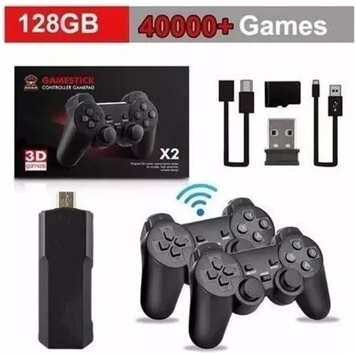 Vídeo Game Stick GD10 Retrô Ultra 4K 128GB + 2 Controles Sem Fio