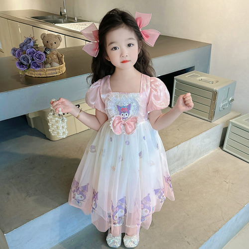 Vestido Lolita Infantil De Kuromi Para Fiesta De Cumpleaños