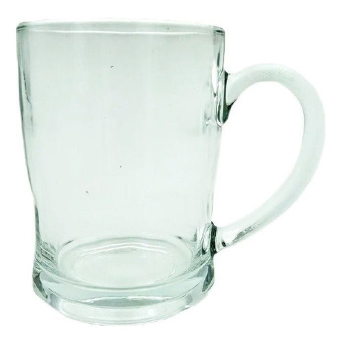 Imagen 1 de 7 de Jarra Vaso De Vidrio Para Cerveza Con Asa De Vidrio 450ml