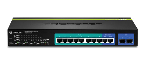 Switch Web Smart Poe+ Gigabit De 10 Puertos De Trendnet -