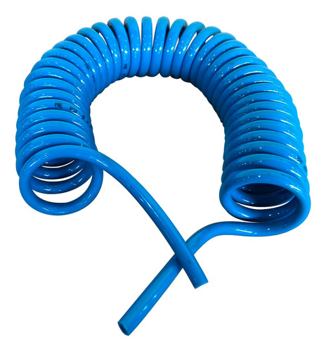 Mangueira Espiral Limpeza Poliuretano Pu Azul Sem Bico 3,5m