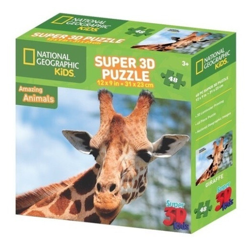 Súper Puzzle 3d Jirafa 48 Piezas Kids Rompecabezas La Plata