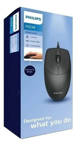 Mouse Philips M234 - Usb  Cable - Negro