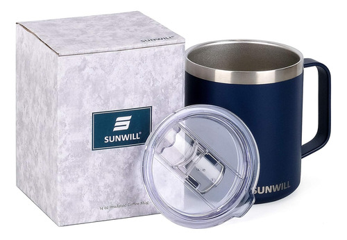 Sunwill 14 Oz Taza De Café, Aislado Al Vacío Taza De Camp...