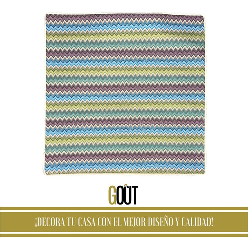 Imagen 6 de 7 de 4 Fundas De Cojín Premium 50 X 50 Cm Estilo Gobelino Zig Zag