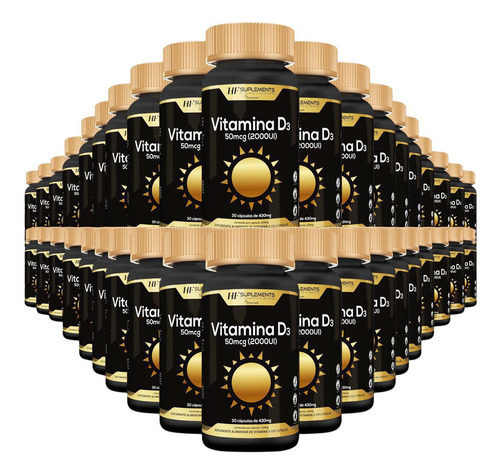 Kit de 40 suplementos premium de vitamina D3 2000 UI, 30 cápsulas