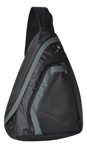 Mochila Transversal Masculina Juvenil Clio Sport Cor Cinza