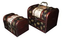 Comprar Crafts&home Juego De 2 Alhajeros O Baúles Estilo Vintage