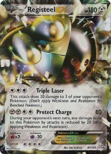 Registeel Ex 81/124 Ultra Raro Pokemon Tcg