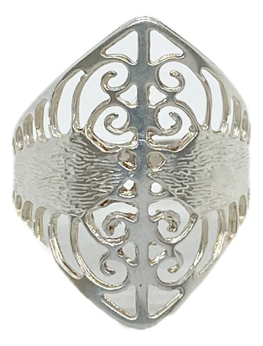 Anillo Plata 925 Art Deco Calado T:14 