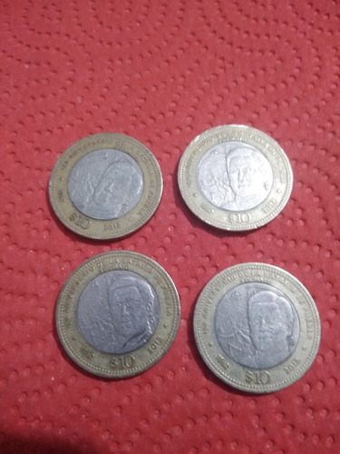 Monedas Conmemorativa Gral. Ignacio Zaragoza  1862, 4pzas