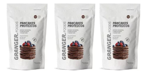 Pack X3 Pancakes Proteicos Granger 1350g Sin Azúcar De Avena