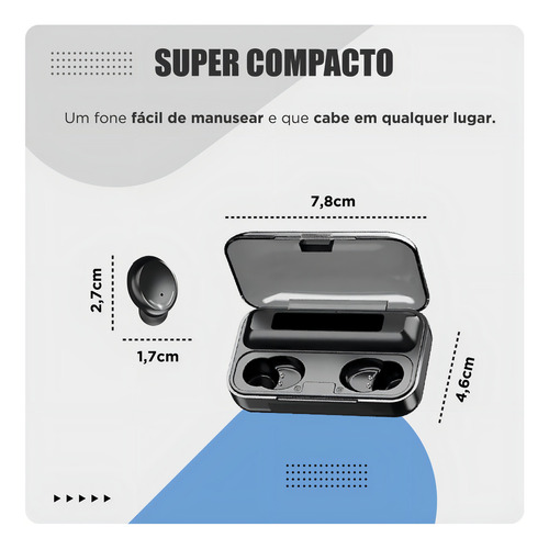 Fone Bluetooth F9-5 Pares Som Imersivo Powerbank Bateria Longa Duração