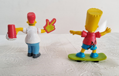 2 X Muñequitos Kinder Años '90 Bart & Homero The Simpsons (Usado)