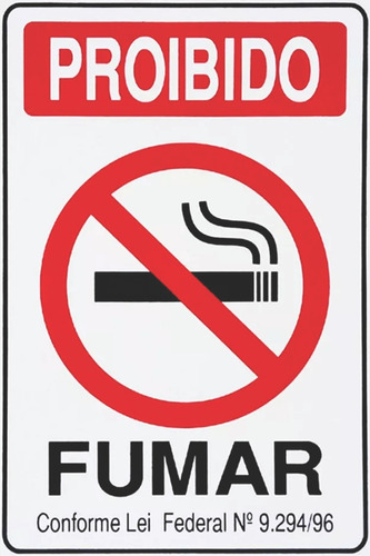 Kit 3 Placas Sinalização Aviso Proibido Fumar Lei Municipal