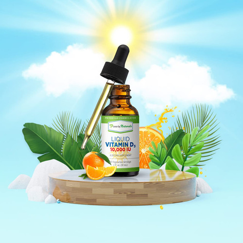 Power By Naturals Vitamina D3 Líquida 10000 Ui 30 Dosis