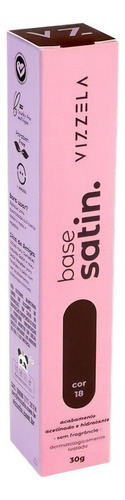 Base de maquiagem Vizzela Vegana Satin tom cor 18 - 30mL 30g