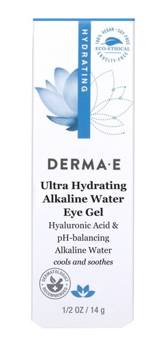 Imagen 3 de 4 de Derma E Gel De Ojos De Agua Alcalina Ultra Hidratante 14g