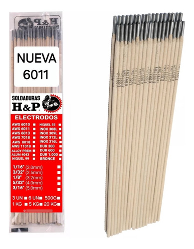 Soldadura E6011 X 1/16 (2.0mm) Para Espesores Delgados X 4kg