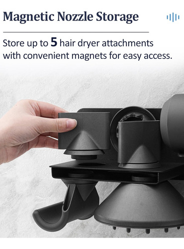 Disolvente Soporte De Pared Para Secador De Pelo Dyson Super